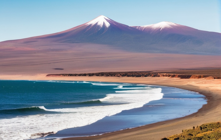 칠레 서핑 명소 추천 - **Joyful Beginner Surf Lesson on a Sandy Chilean Beach**
    A bright and cheerful scene featuring a...