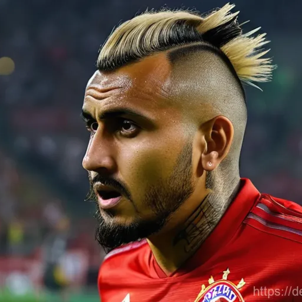 아르투로 비달 선수 분석 - **Prompt:** "A highly dynamic, action-packed close-up of Arturo Vidal on a football pitch, embodying...