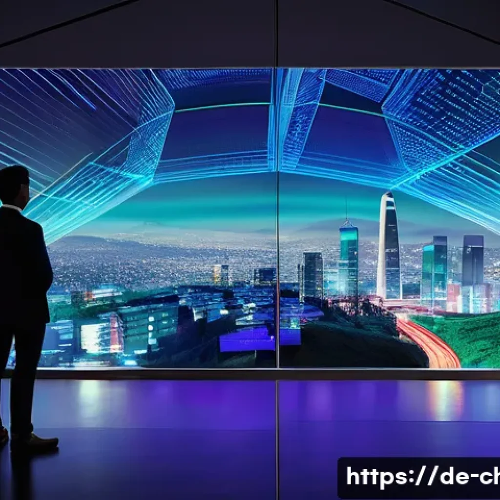 칠레의 사이버 보안 문제 - **Prompt 1: Chile's Digital Fortress**
    A vibrant, panoramic view of a futuristic Santiago, Chile...